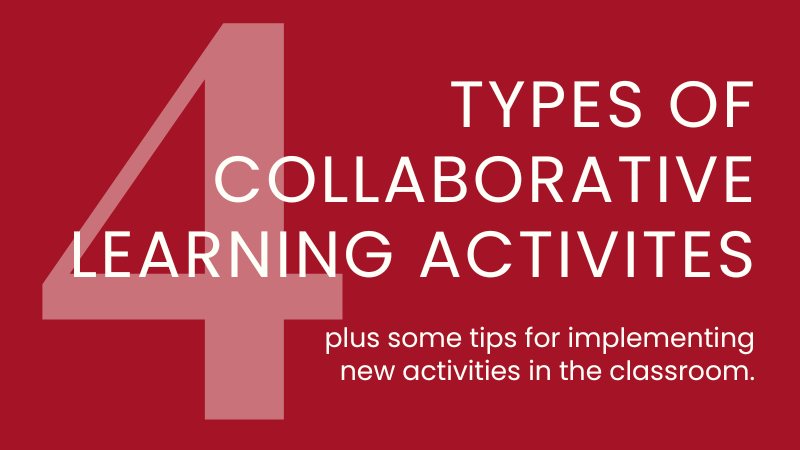 4 types of collaborative learning activities